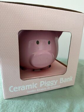 Ceramic Pink Piggy Bank